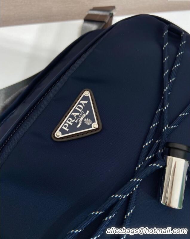 Super Quality Prada Speedrock Re-Nylon and leather shoulder bag 2VH201 Blue 2025