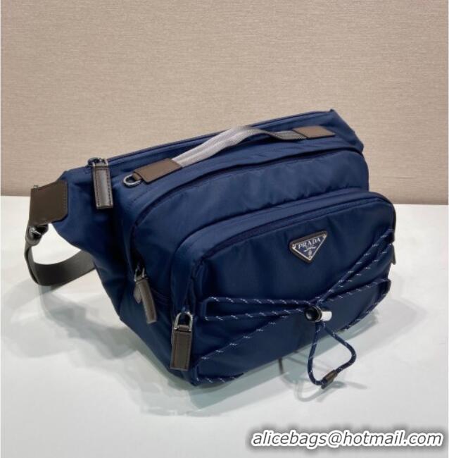 Super Quality Prada Speedrock Re-Nylon and leather shoulder bag 2VH201 Blue 2025