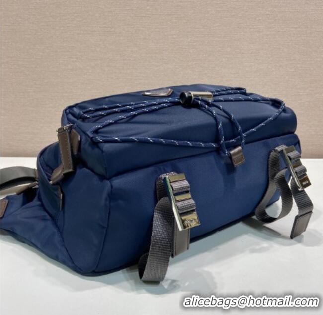 Super Quality Prada Speedrock Re-Nylon and leather shoulder bag 2VH201 Blue 2025