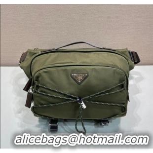Market Sells Prada Speedrock Re-Nylon and leather shoulder bag 2VH201 Green 2025