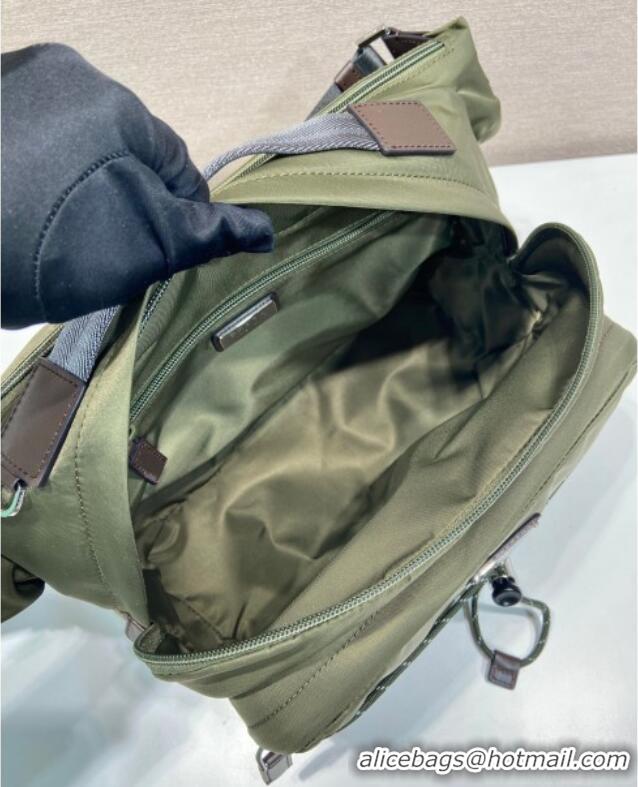 Market Sells Prada Speedrock Re-Nylon and leather shoulder bag 2VH201 Green 2025