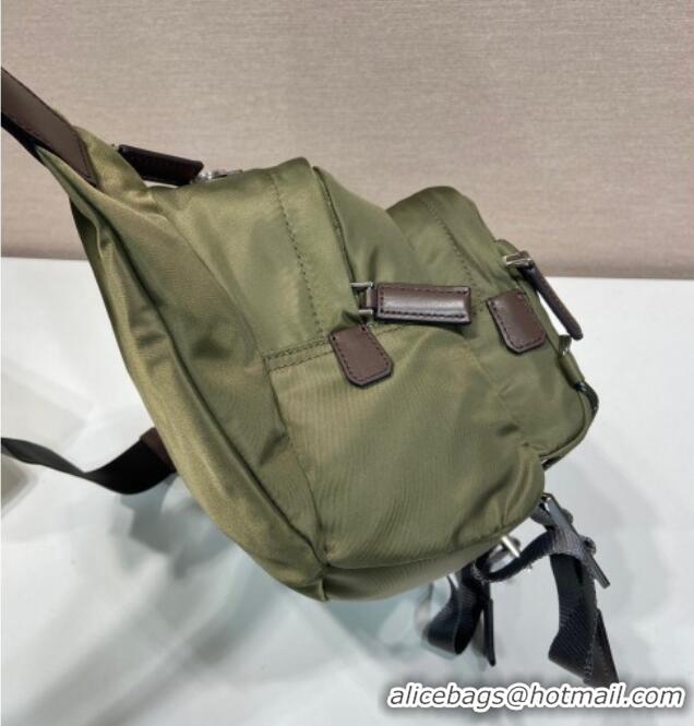 Market Sells Prada Speedrock Re-Nylon and leather shoulder bag 2VH201 Green 2025