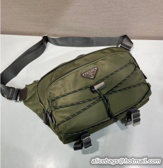 Market Sells Prada Speedrock Re-Nylon and leather shoulder bag 2VH201 Green 2025