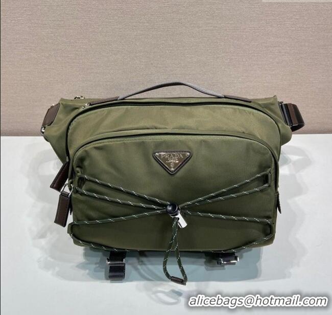 Market Sells Prada Speedrock Re-Nylon and leather shoulder bag 2VH201 Green 2025