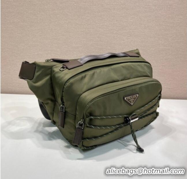 Market Sells Prada Speedrock Re-Nylon and leather shoulder bag 2VH201 Green 2025