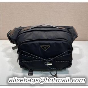 Most Popular Prada Speedrock Re-Nylon and leather shoulder bag 2VH201 Black 2025