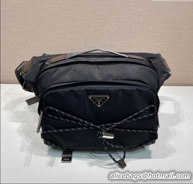Most Popular Prada Speedrock Re-Nylon and leather shoulder bag 2VH201 Black 2025
