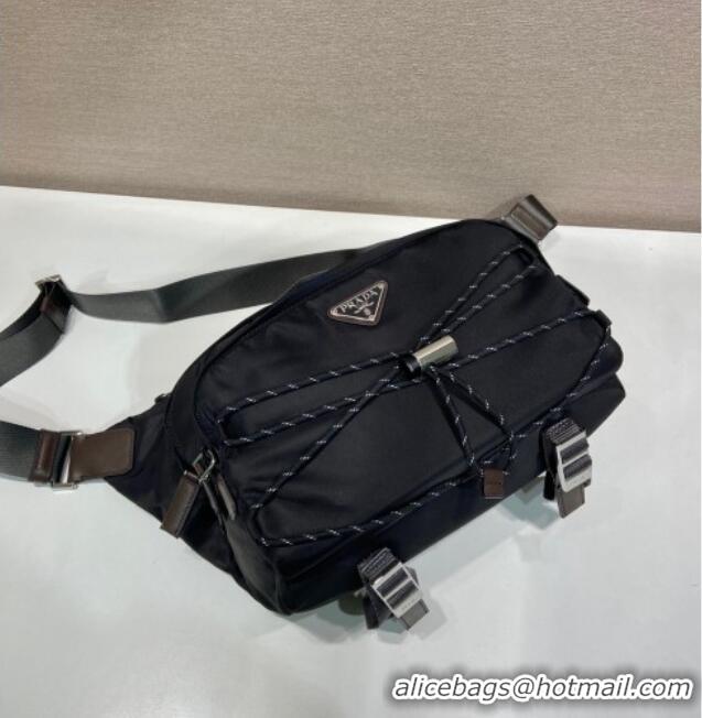 Most Popular Prada Speedrock Re-Nylon and leather shoulder bag 2VH201 Black 2025