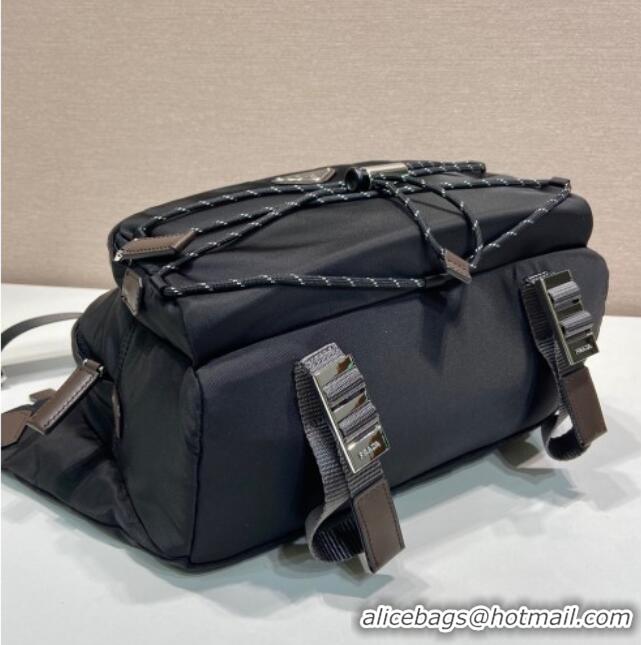 Most Popular Prada Speedrock Re-Nylon and leather shoulder bag 2VH201 Black 2025