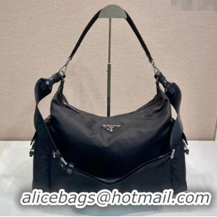 Best Quality Prada Mens Explore Re-Nylon and leather bag 2VH204 Black 2025