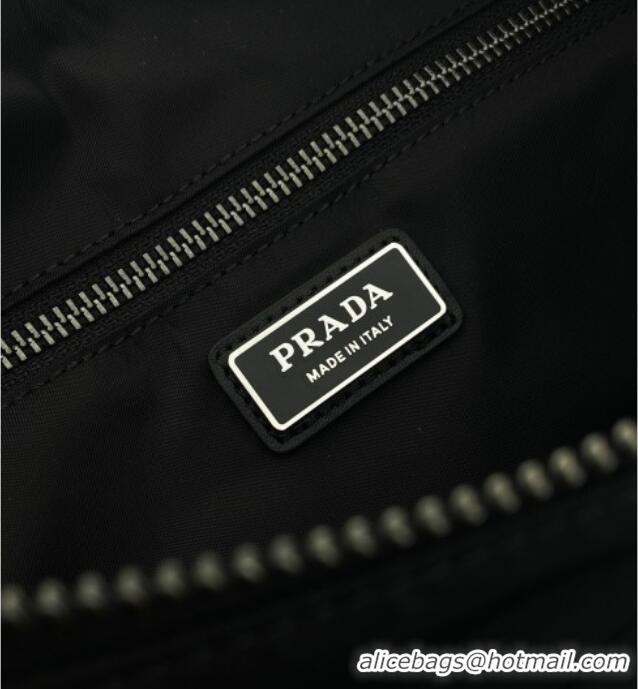 Best Quality Prada Mens Explore Re-Nylon and leather bag 2VH204 Black 2025