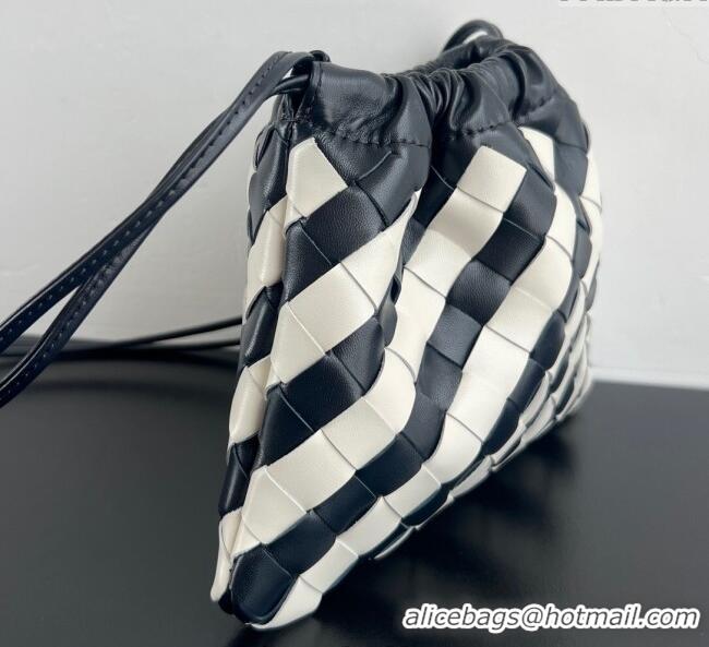 New Fashion Bottega Veneta Small Dustbag in Intrecciato Leather 816987 Blue/White Stripes 2025