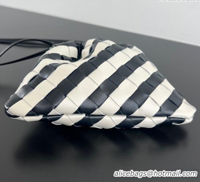 New Fashion Bottega Veneta Small Dustbag in Intrecciato Leather 816987 Blue/White Stripes 2025