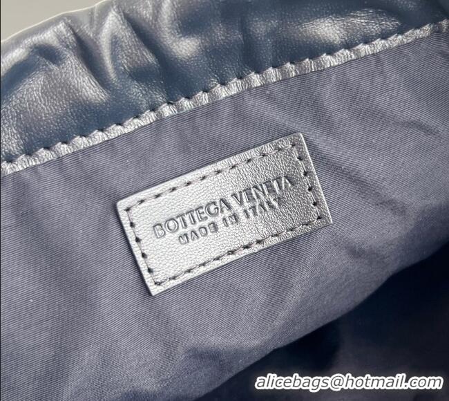 New Fashion Bottega Veneta Small Dustbag in Intrecciato Leather 816987 Blue/White Stripes 2025