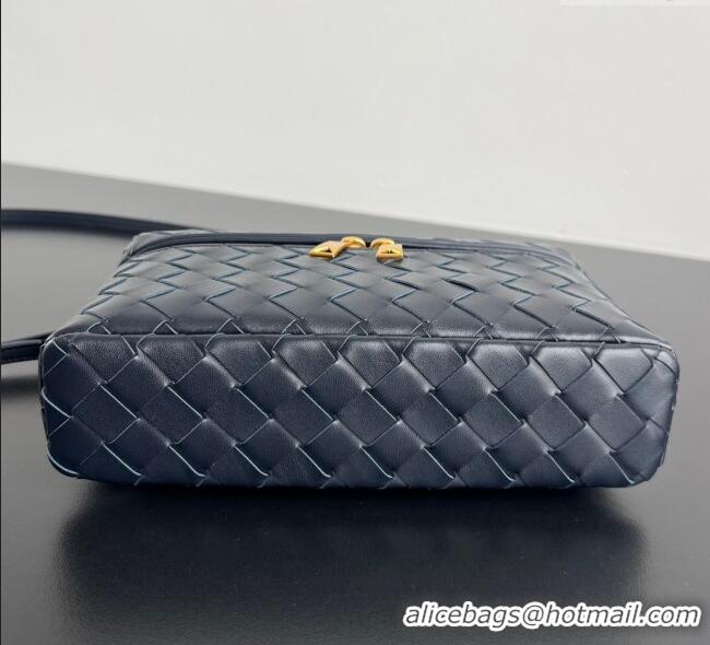 Promotional Bottega Veneta Bang Bang Vanity Case in Intrecciato Leather 789109 Midnight Blue 2025