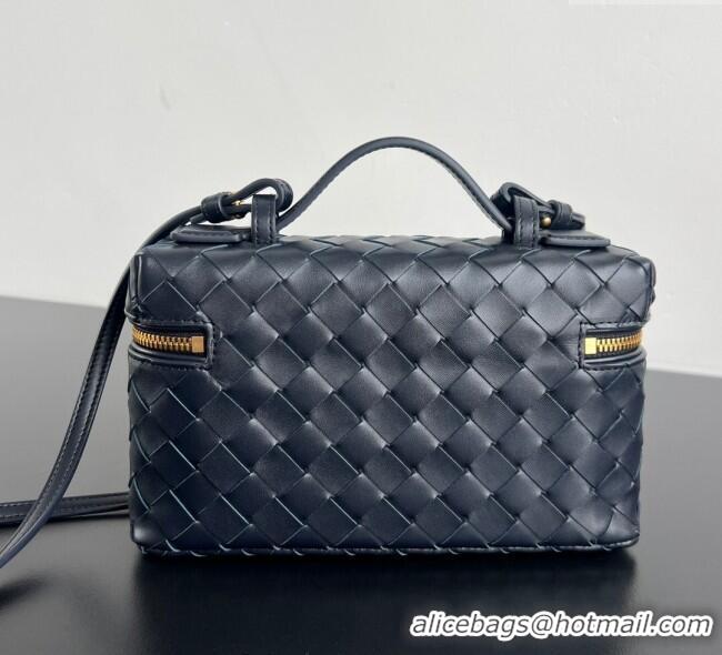 Promotional Bottega Veneta Bang Bang Vanity Case in Intrecciato Leather 789109 Midnight Blue 2025