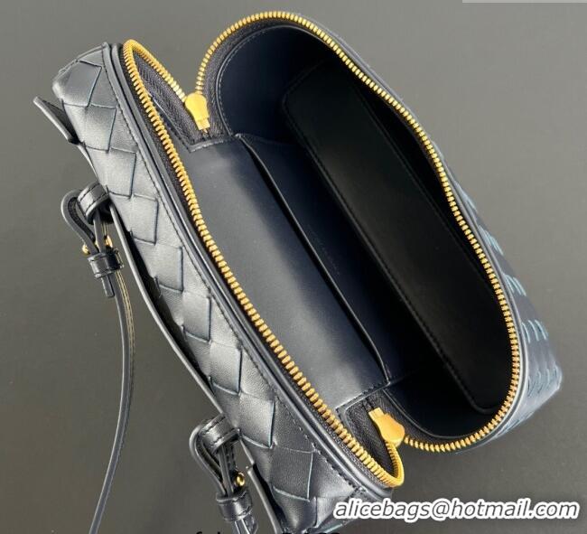 Promotional Bottega Veneta Bang Bang Vanity Case in Intrecciato Leather 789109 Midnight Blue 2025