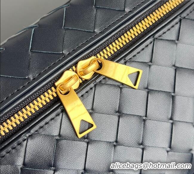 Promotional Bottega Veneta Bang Bang Vanity Case in Intrecciato Leather 789109 Midnight Blue 2025
