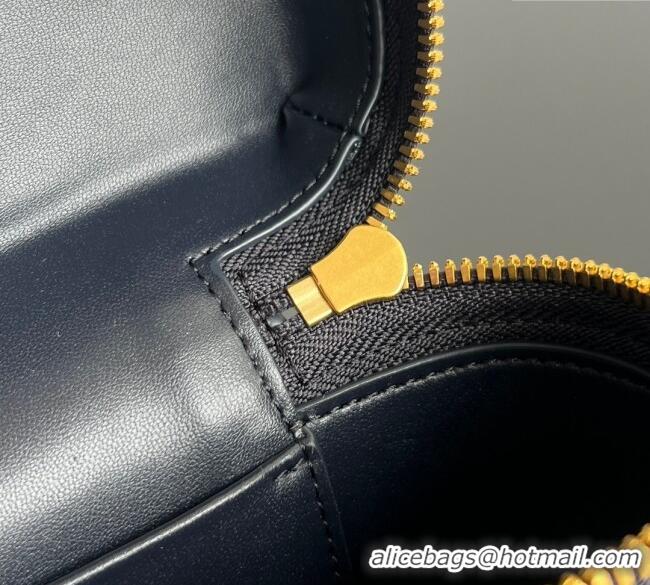 Promotional Bottega Veneta Bang Bang Vanity Case in Intrecciato Leather 789109 Midnight Blue 2025