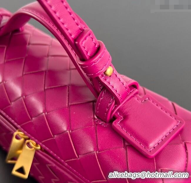 Luxury Cheap Bottega Veneta Bang Bang Vanity Case in Intrecciato Leather 789109 Cinnabar Red 2025