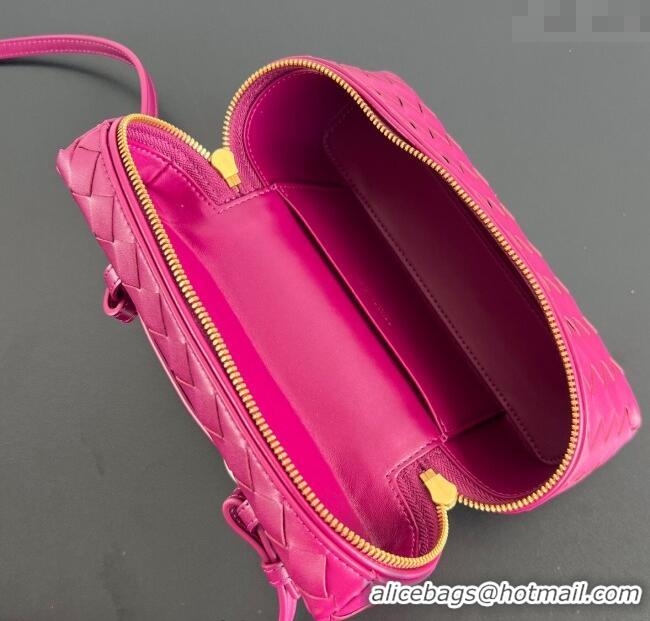 Luxury Cheap Bottega Veneta Bang Bang Vanity Case in Intrecciato Leather 789109 Cinnabar Red 2025