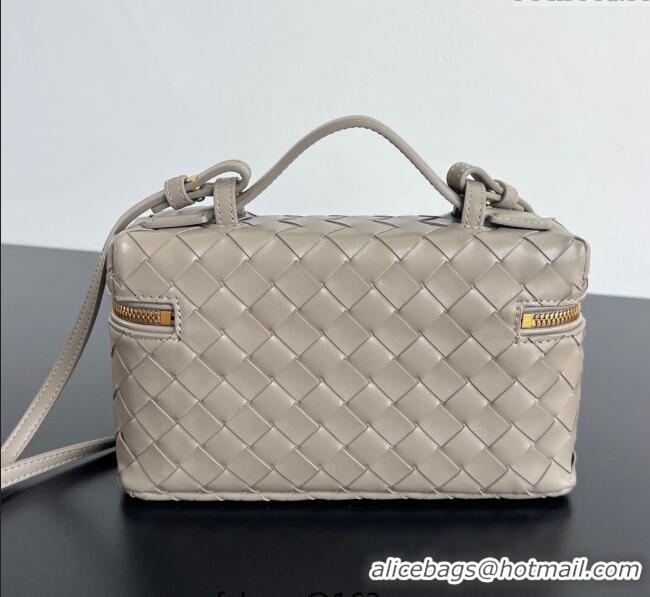 Luxury Cheap Bottega Veneta Bang Bang Vanity Case in Intrecciato Leather 789109 Pinecone Brown 2025