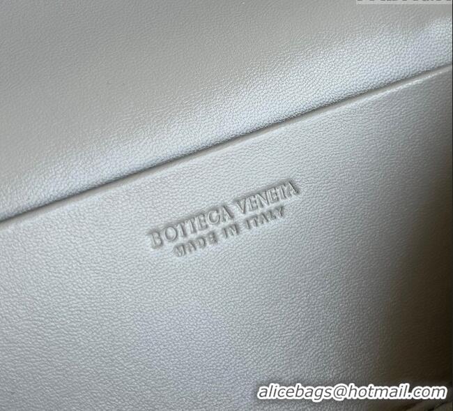 Grade Quality Bottega Veneta Bang Bang Vanity Case in Intrecciato Leather 789109 Silver Grey 2025