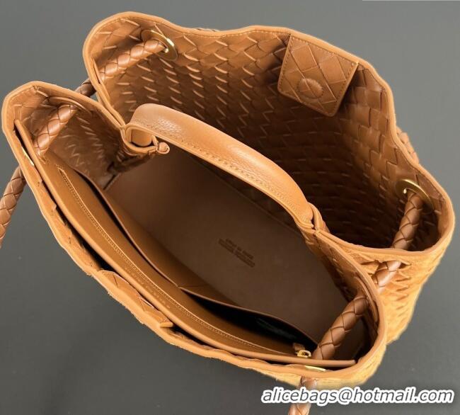 Big Discount Bottega Veneta Medium Andiamo Top Handle Bag in Suede 743572 Brown 2025