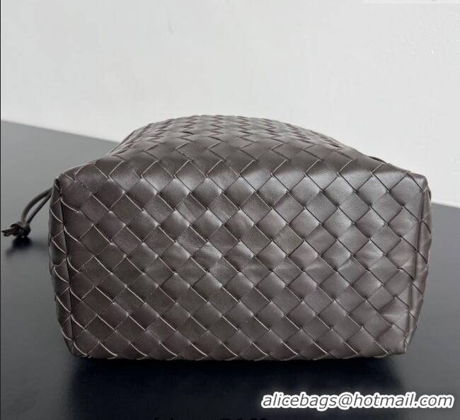 Best Price Bottega Veneta Mens Intrecciato Leather Biblioteca Bucket Bag 836020 Cypress Green 2025