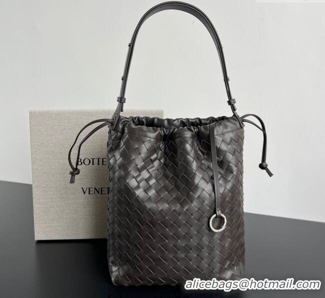 Best Price Bottega Veneta Mens Intrecciato Leather Biblioteca Bucket Bag 836020 Cypress Green 2025