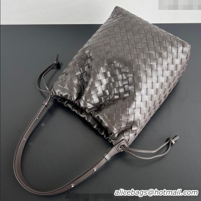 Best Price Bottega Veneta Mens Intrecciato Leather Biblioteca Bucket Bag 836020 Cypress Green 2025