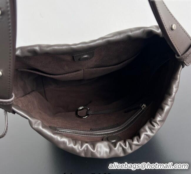 Best Price Bottega Veneta Mens Intrecciato Leather Biblioteca Bucket Bag 836020 Cypress Green 2025