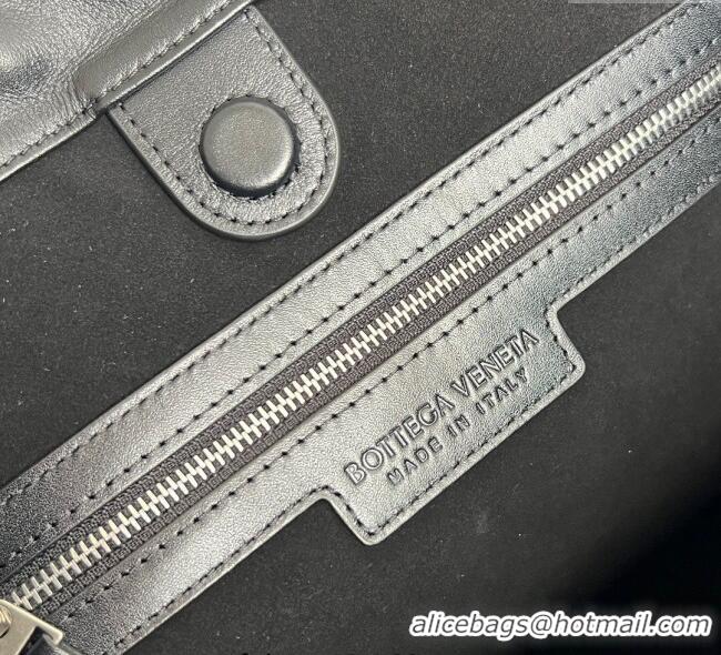 Well Crafted Bottega Veneta Men's Intrecciato Leather Biblioteca Bucket Bag 836020 Black 2025