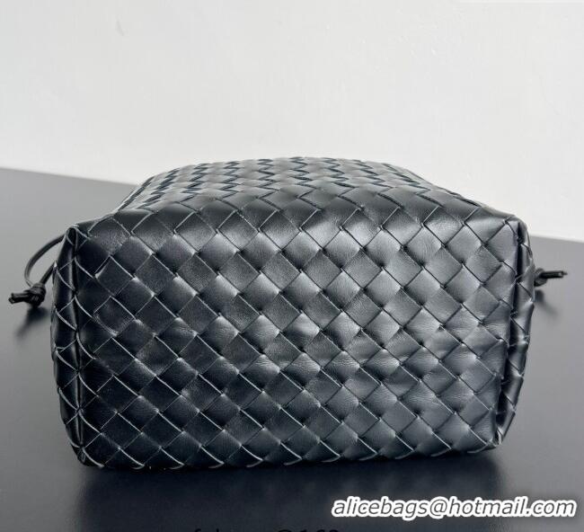 Well Crafted Bottega Veneta Men's Intrecciato Leather Biblioteca Bucket Bag 836020 Black 2025