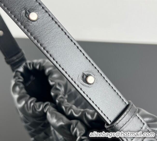 Well Crafted Bottega Veneta Men's Intrecciato Leather Biblioteca Bucket Bag 836020 Black 2025