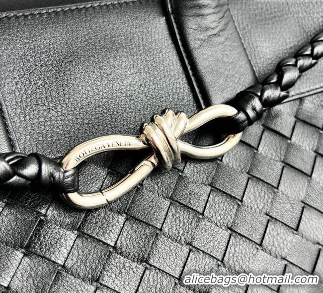 Best Price Bottega Veneta Mens Intrecciato Leather Andiamo Voyager Tote Bag 827066 Black 2025