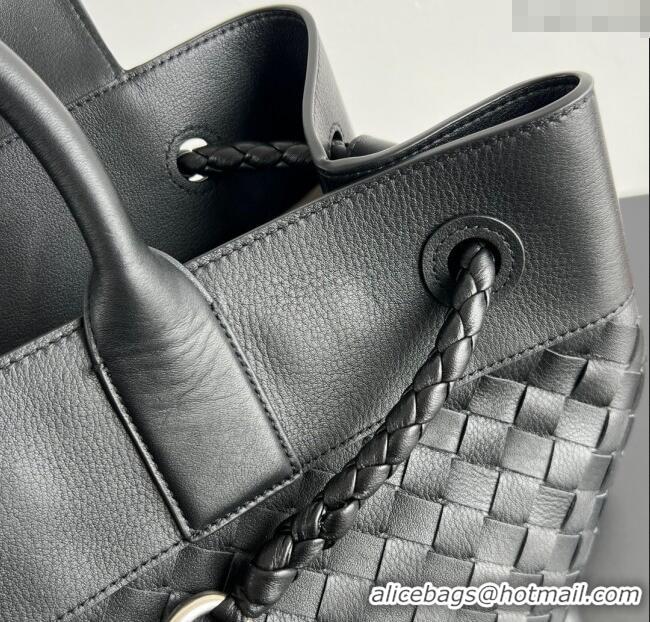 Best Price Bottega Veneta Mens Intrecciato Leather Andiamo Voyager Tote Bag 827066 Black 2025