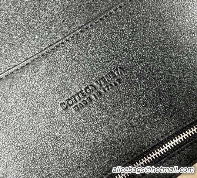 Best Price Bottega Veneta Mens Intrecciato Leather Andiamo Voyager Tote Bag 827066 Black 2025