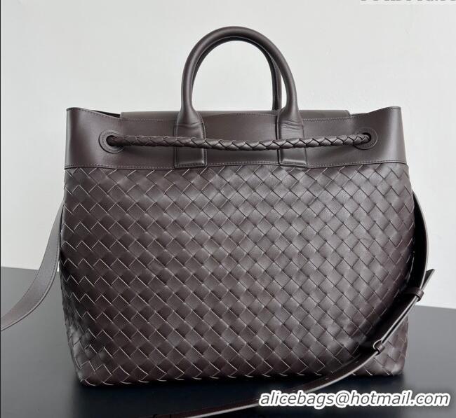 Best Price Bottega Veneta Mens Intrecciato Leather Andiamo Voyager Tote Bag 827066 Fondant Brown 2025
