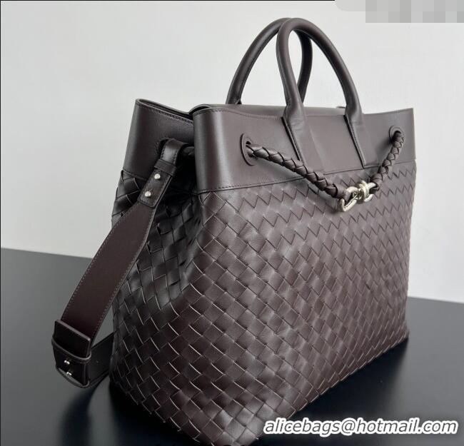 Best Price Bottega Veneta Mens Intrecciato Leather Andiamo Voyager Tote Bag 827066 Fondant Brown 2025