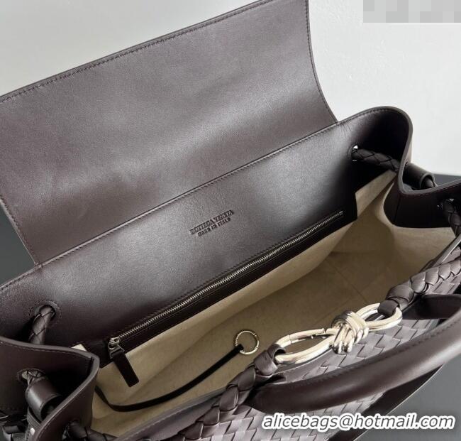 Best Price Bottega Veneta Mens Intrecciato Leather Andiamo Voyager Tote Bag 827066 Fondant Brown 2025