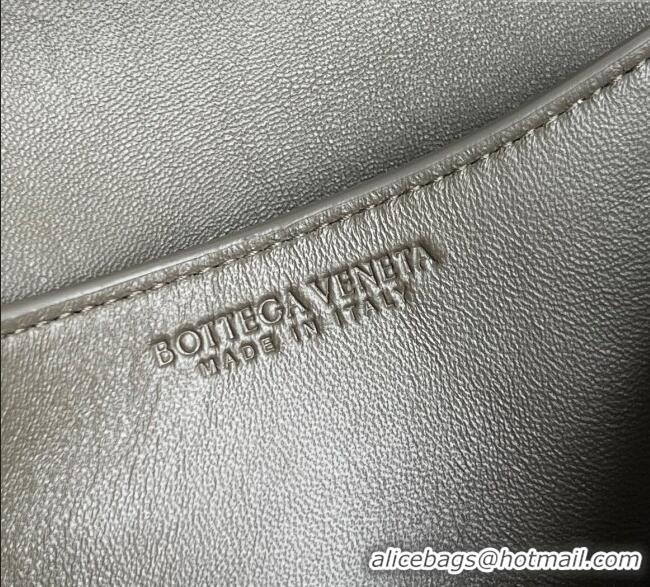 Top Design Bottega Veneta Knot Lock Cross-body Bag in Intrecciato Leather 817191 Travertine Green 2025