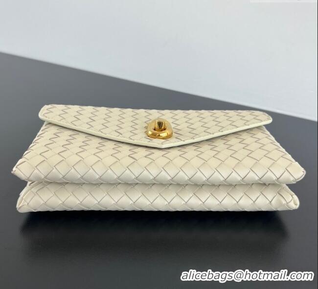 Promotional Bottega Veneta Knot Lock Cross-body Bag in Intrecciato Leather 817191 Sea Salt 2025