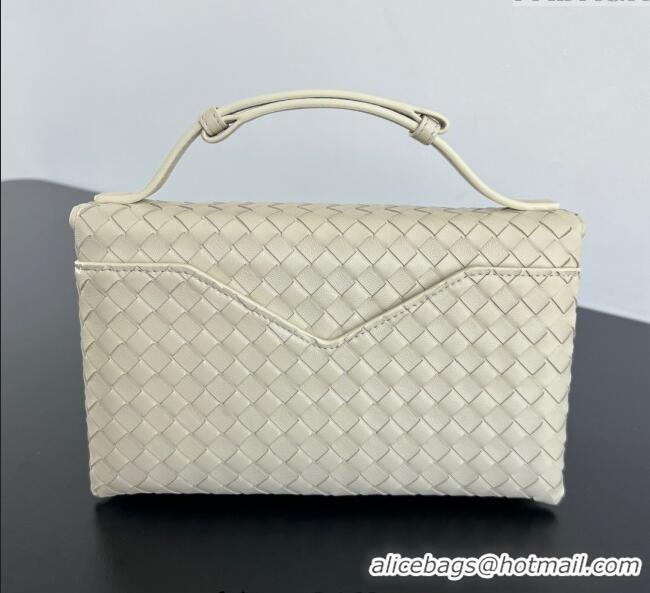 Promotional Bottega Veneta Knot Lock Cross-body Bag in Intrecciato Leather 817191 Sea Salt 2025