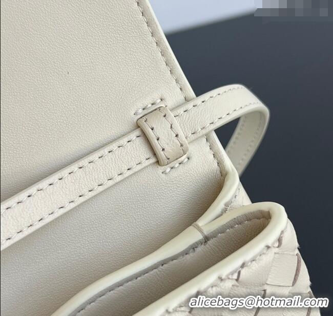 Promotional Bottega Veneta Knot Lock Cross-body Bag in Intrecciato Leather 817191 Sea Salt 2025