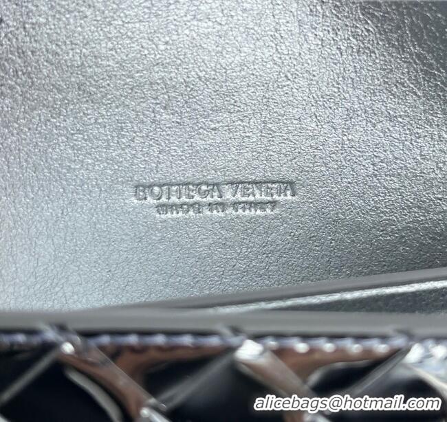 Buy Discount Bottega Veneta Long Clutch Bag Andiamo in Glazed Leather 741511 Silver/Gold 2025