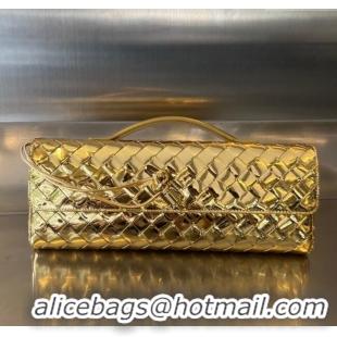 Best Product Bottega Veneta Long Clutch Bag Andiamo in Glazed Leather 741511 Gold 2025