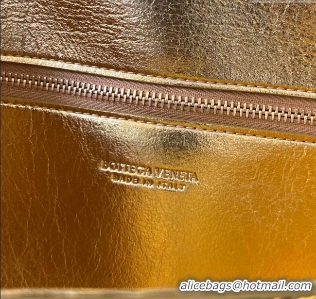Best Product Bottega Veneta Long Clutch Bag Andiamo in Glazed Leather 741511 Gold 2025