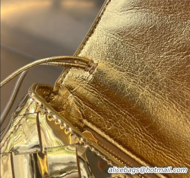 Best Product Bottega Veneta Long Clutch Bag Andiamo in Glazed Leather 741511 Gold 2025