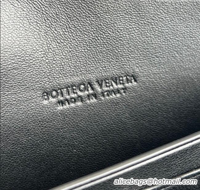 Buy Fashionable Bottega Veneta Long Clutch Bag Andiamo in Intrecciato Leather 741511 Black 2025